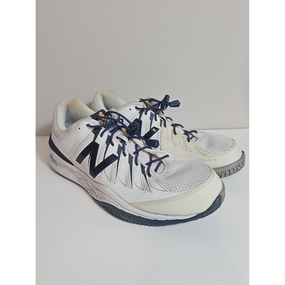 New Balance MC1006BW Men's Tennis Shoes Size 10 White Blue Court Sneakers